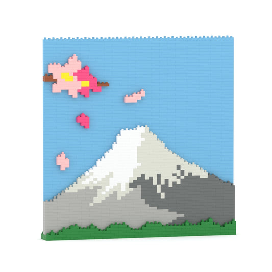 富士山-積木擺畫01