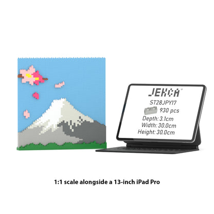 富士山-積木擺畫01